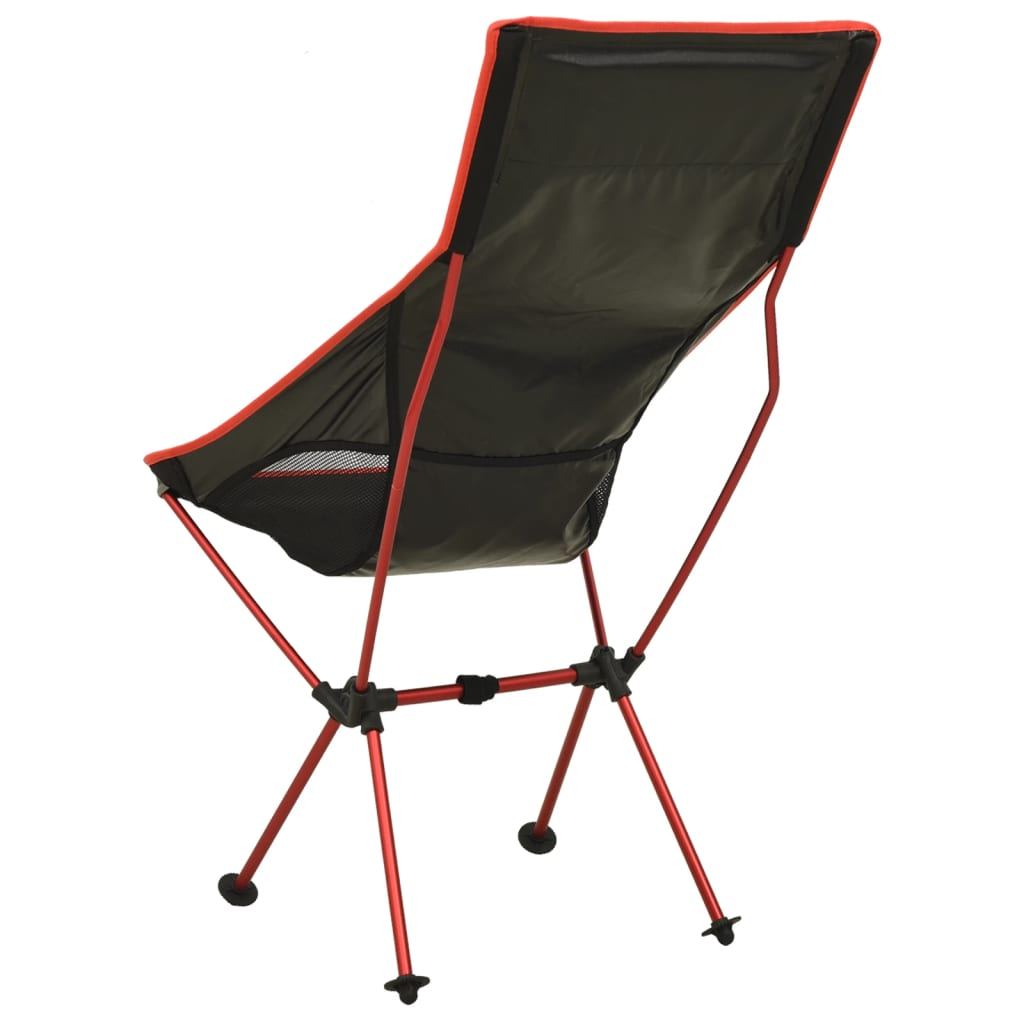 vidaXL Foldable Camping Chair PVC and Aluminium Black