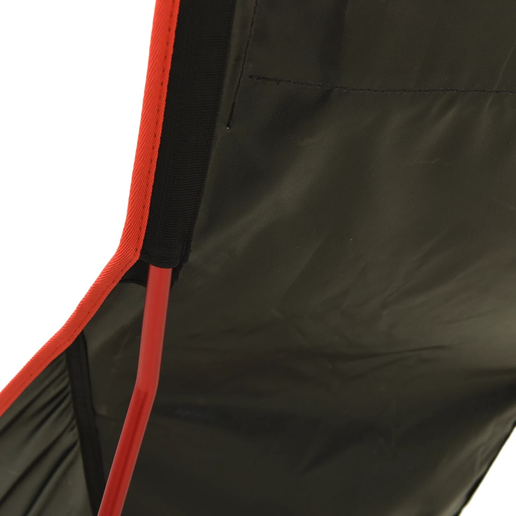 vidaXL Foldable Camping Chair PVC and Aluminium Black