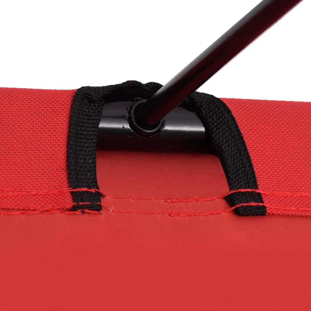 vidaXL Camping Bed 180x60x19 cm Oxford Fabric and Steel Red