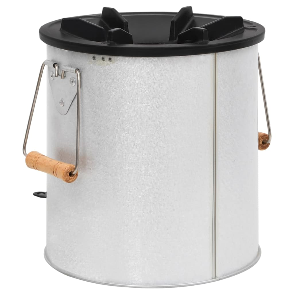 vidaXL Camping Wood Stove Silver 45x25x26 cm Steel