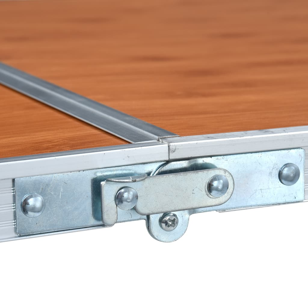 vidaXL Foldable Camping Table Aluminium 180x60 cm