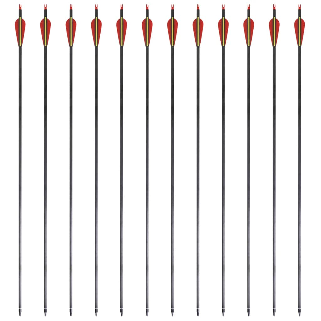 Standard Recurve Bow Arrows 30" 0.76 cm Carbon 12 pcs