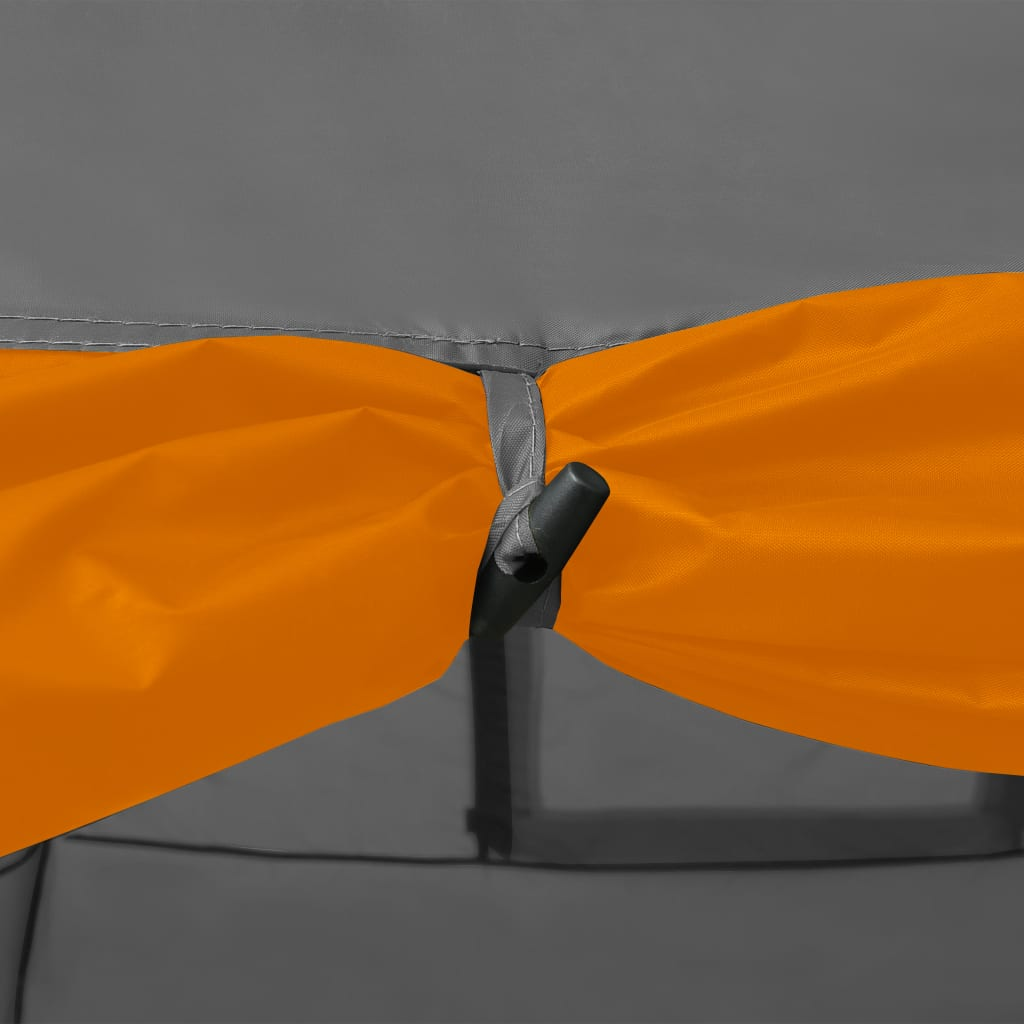 vidaXL Camping Igloo Tent 650x240x190 cm 8 Person Grey and Orange