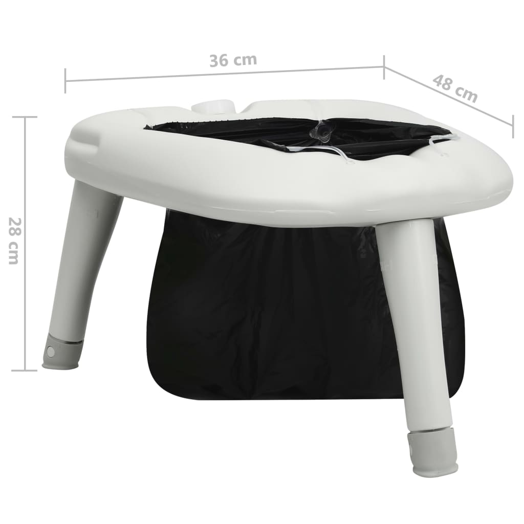 vidaXL Camping Toilet with Bags 200 kg