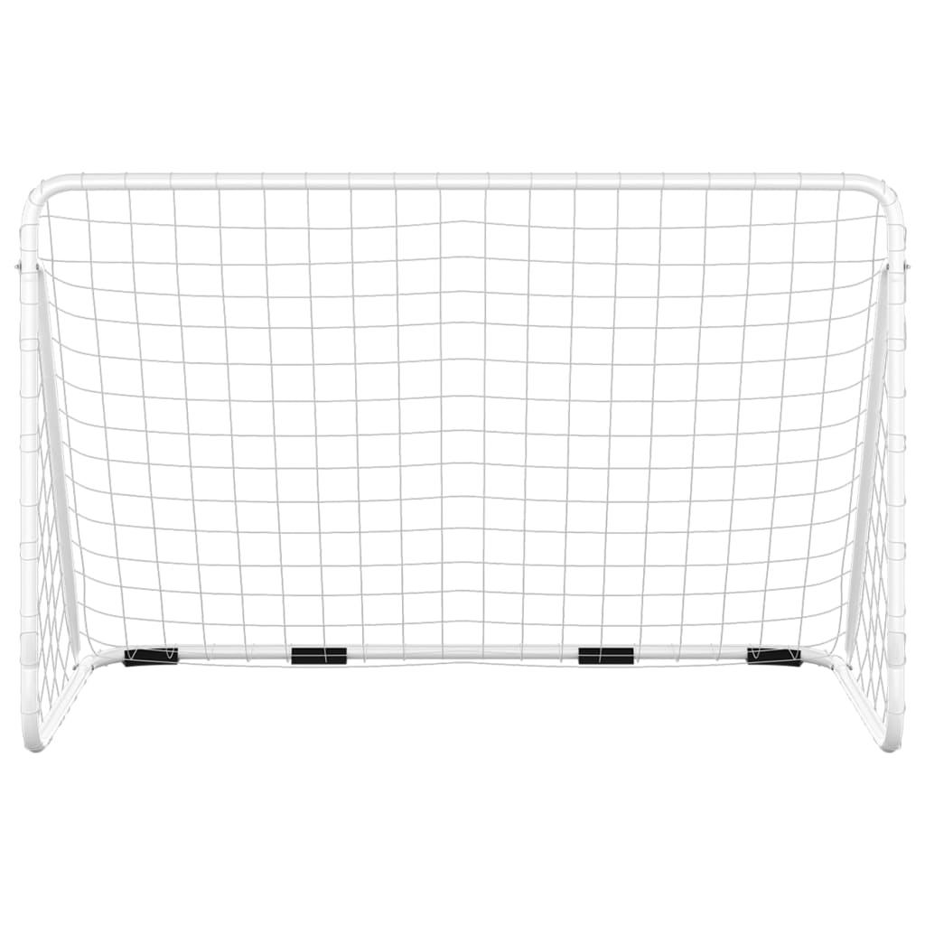 vidaXL Football Goal with Net White 180x90x120 cm Steel