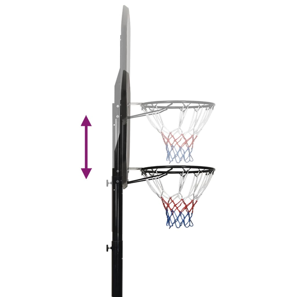 vidaXL Basketball Stand Black 258-363 cm Polyethene