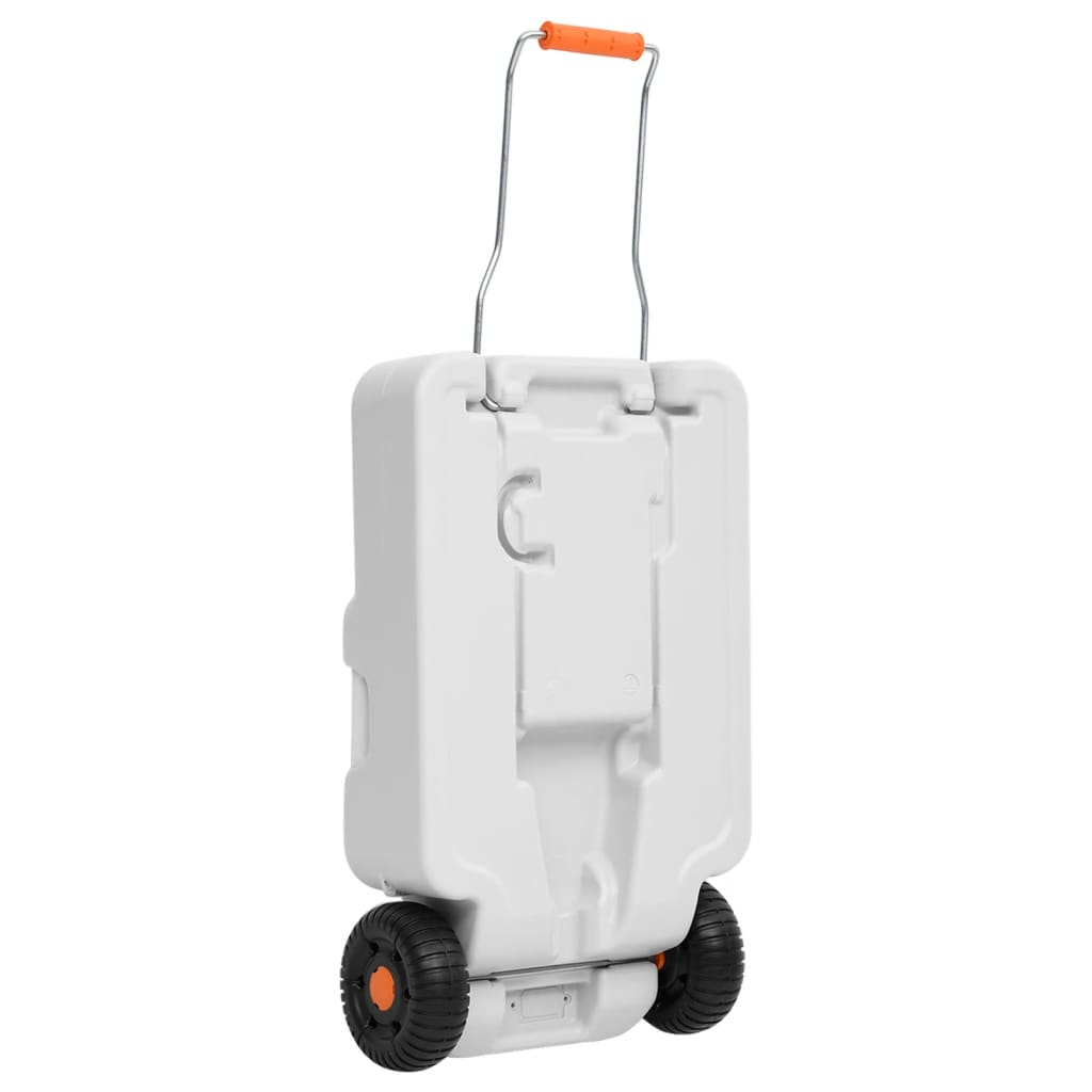 vidaXL Wheeled Water Tank for Camping 30 L Grey