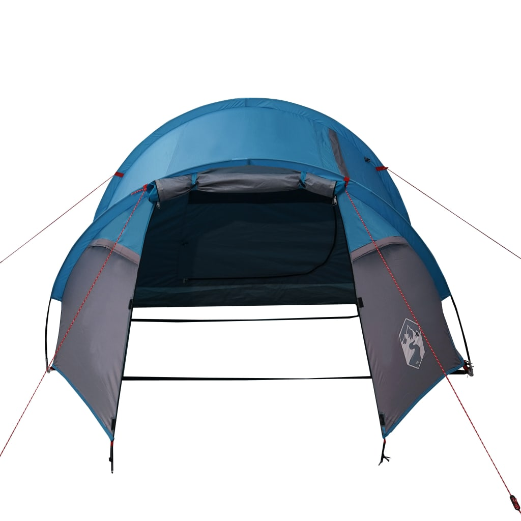 vidaXL Camping Tent 4 Persons Blue 360x135x105 cm 185T Taffeta