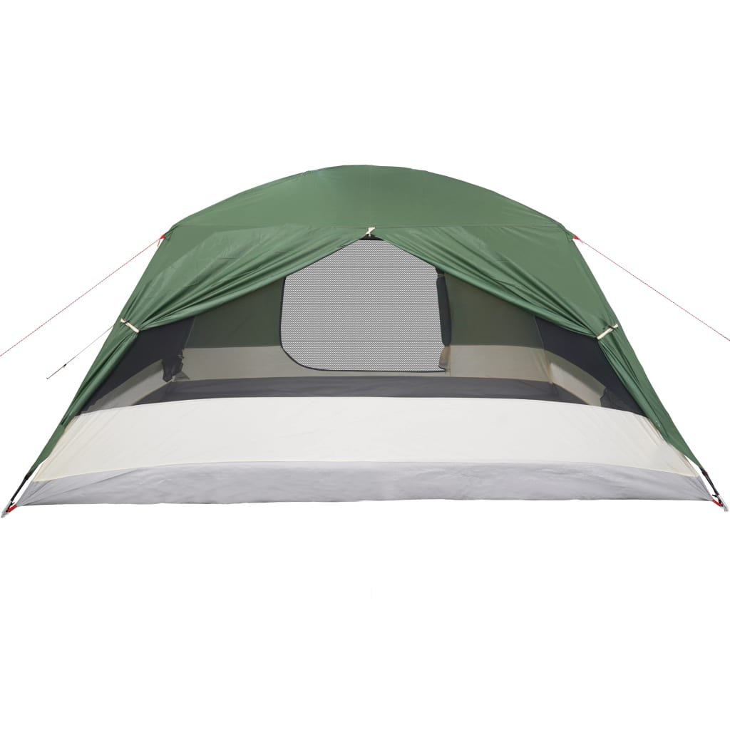 vidaXL Camping Tent with Porch 4-Person Green Waterproof