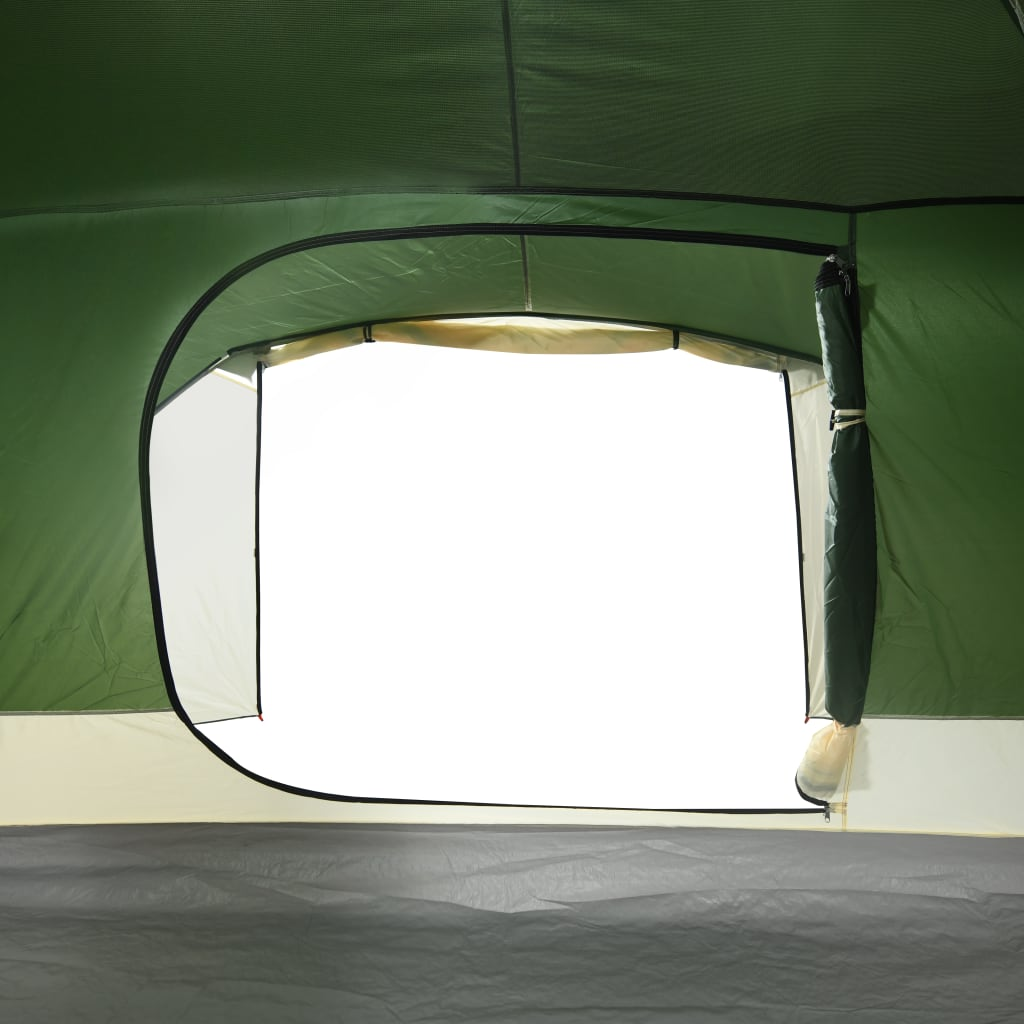 vidaXL Camping Tent with Porch 4-Person Green Waterproof