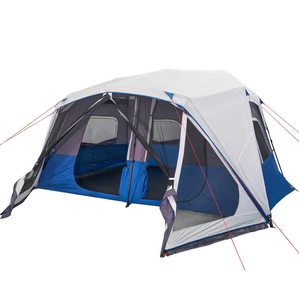 vidaXL Family Tent with LED 10-Person Light Green Quick Release