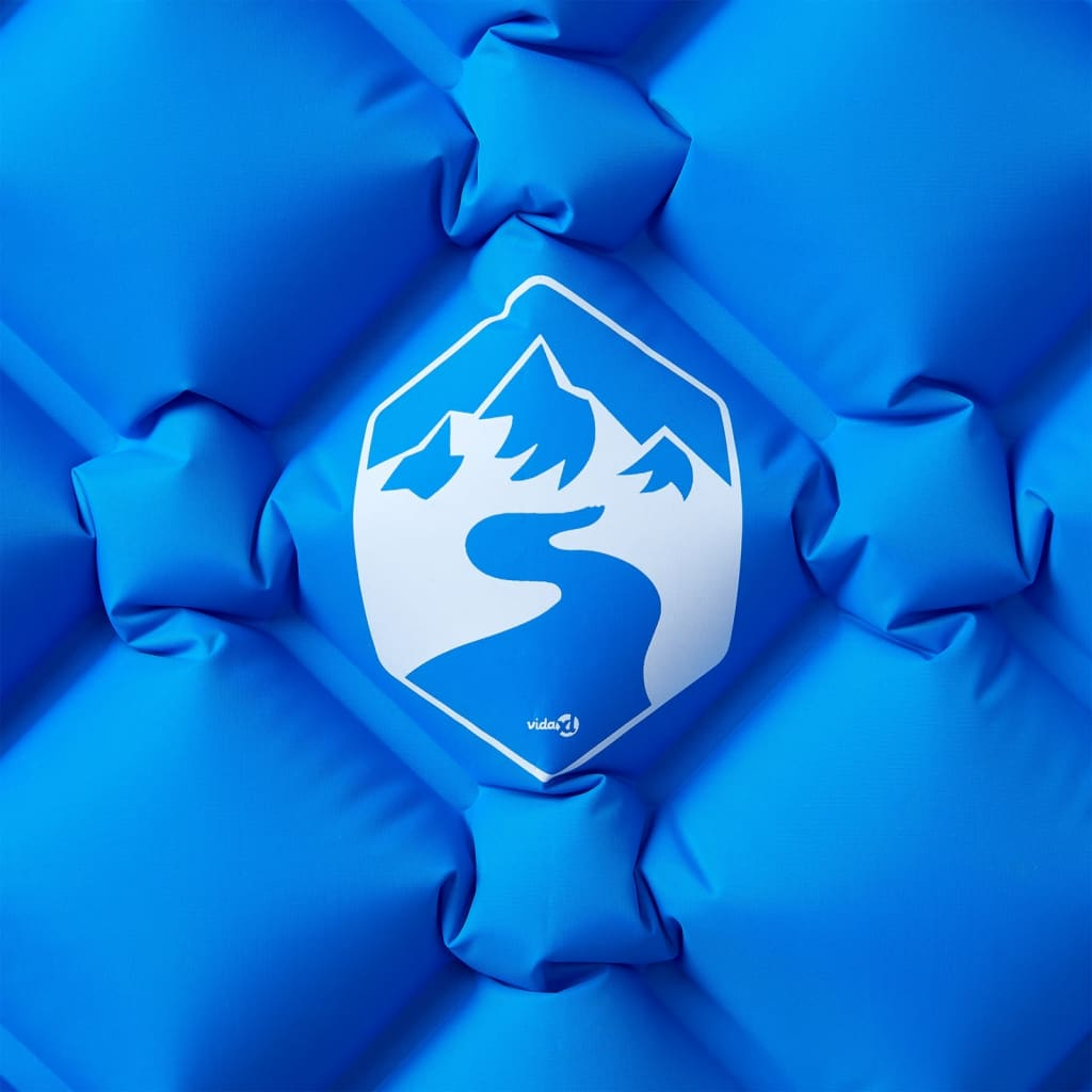 vidaXL Inflating Camping Mattress 1-Person Blue 190x58x6 cm