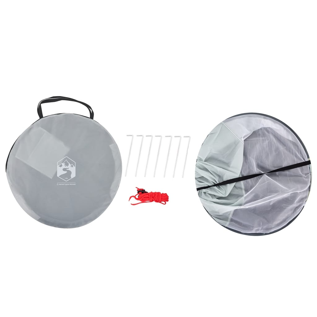 vidaXL Beach Tent Grey Pop-up Waterproof