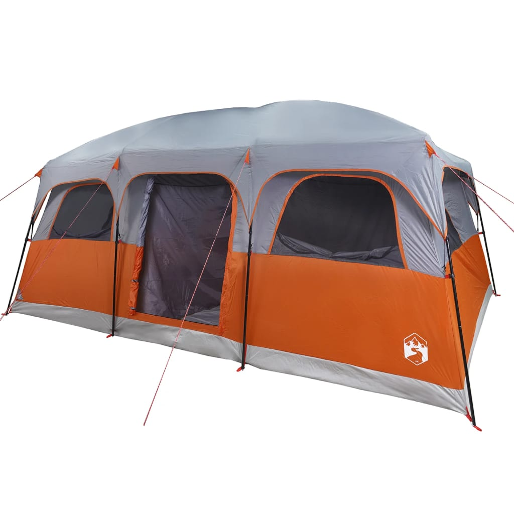 vidaXL Family Tent Cabin 9-Person Grey Waterproof