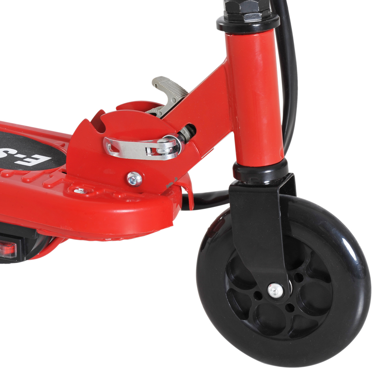 HOMCOM Kids Folding Electric Bike Children E Scooter  Ride on Toy 2 x 12V Recharge Battery 120W Adjustable Height PU Wheels Suitable for 7 to 14 yrs - Red