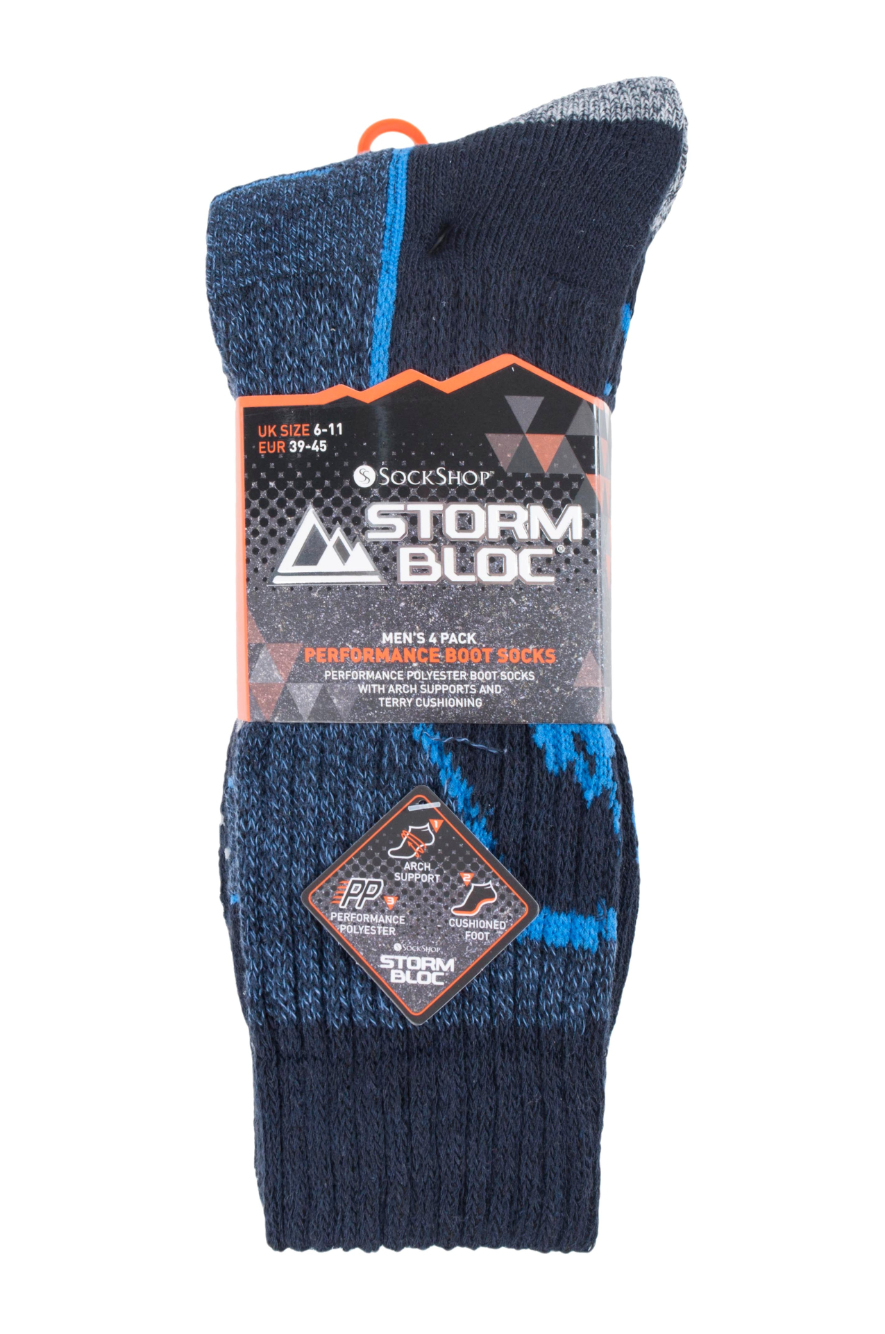 4 Pairs Mens Anti Blister Breathable Hiking Socks