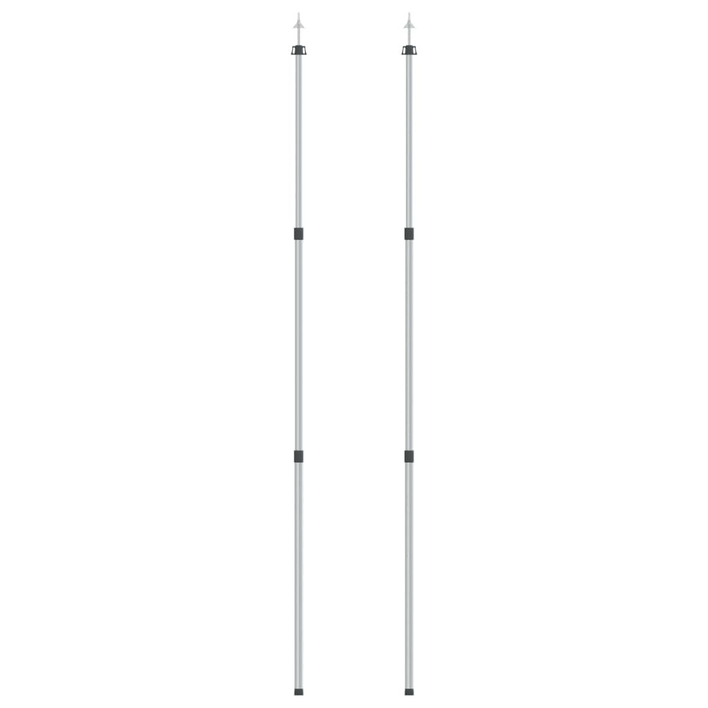 vidaXL Telescopic Tarp Poles with Length of 102-260 cm 2 pcs Aluminum