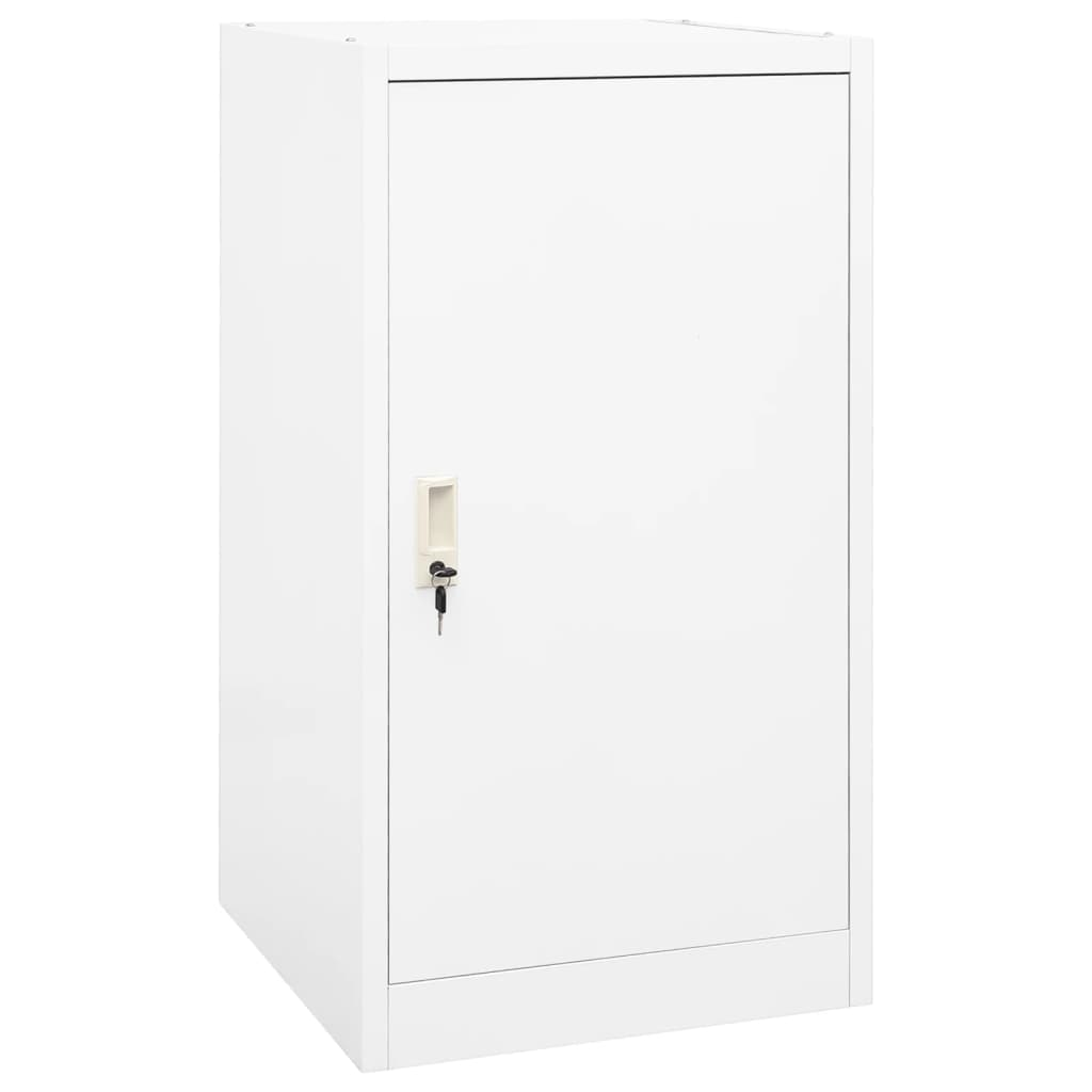 vidaXL Saddle Cabinet White 53x53x105 cm Steel