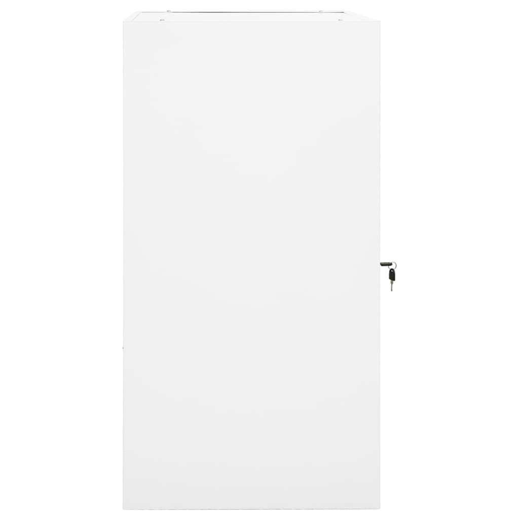 vidaXL Saddle Cabinet White 53x53x105 cm Steel