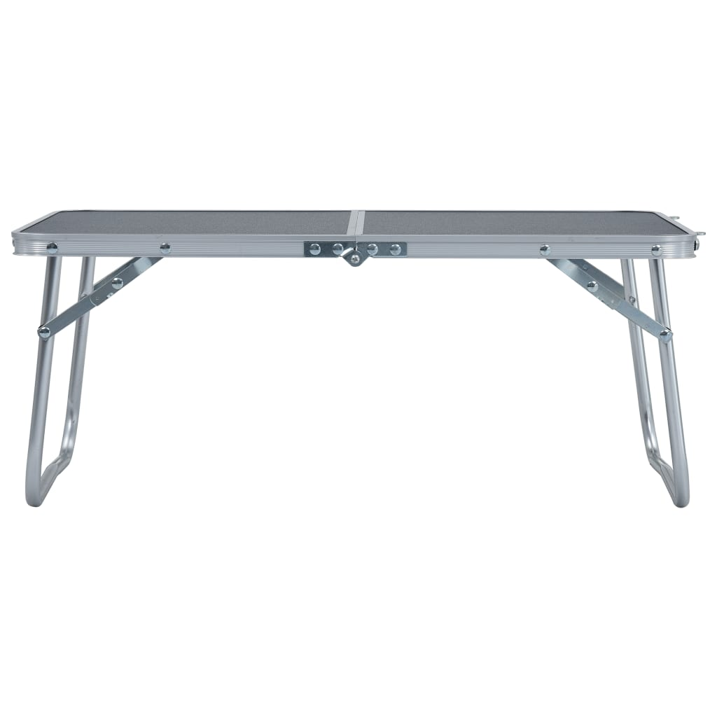 vidaXL Folding Camping Table Grey Aluminium 60x40 cm
