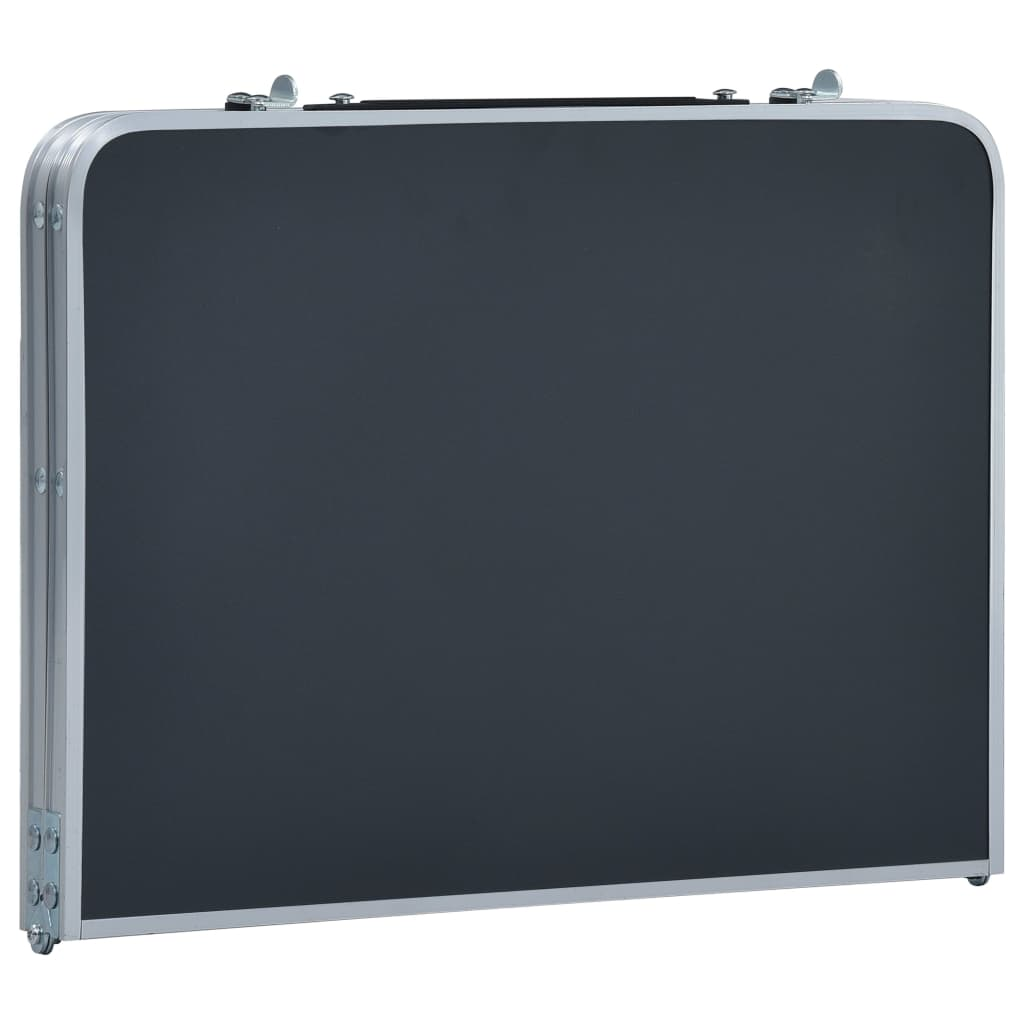 vidaXL Folding Camping Table Grey Aluminium 60x40 cm