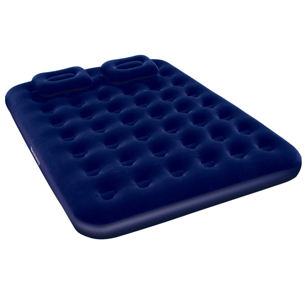 Bestway Inflatable Flocked Airbed Pillow Air Pump 203x152x22cm 67374