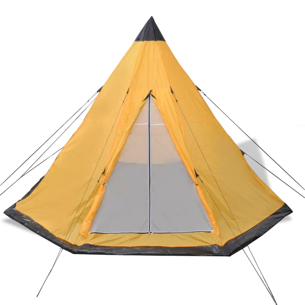 vidaXL 4-person Tent Yellow