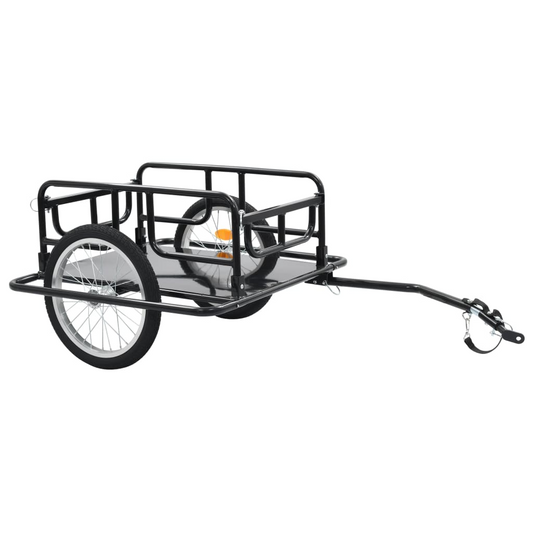 vidaXL Bike Cargo Trailer 130x73x48.5 cm Steel Black