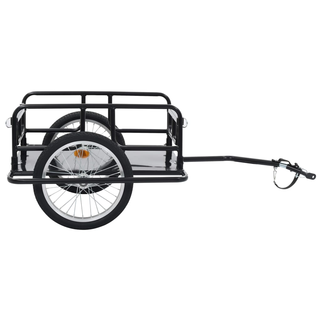 vidaXL Bike Cargo Trailer 130x73x48.5 cm Steel Black