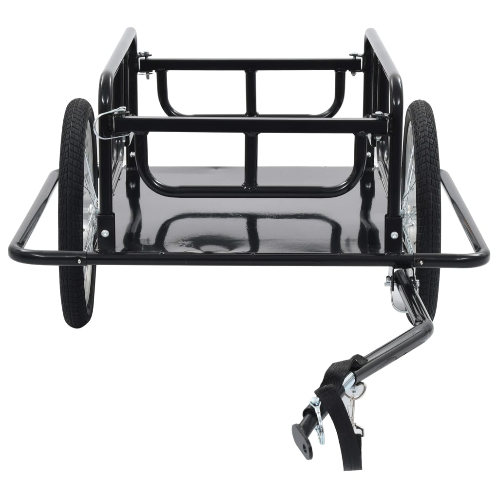 vidaXL Bike Cargo Trailer 130x73x48.5 cm Steel Black