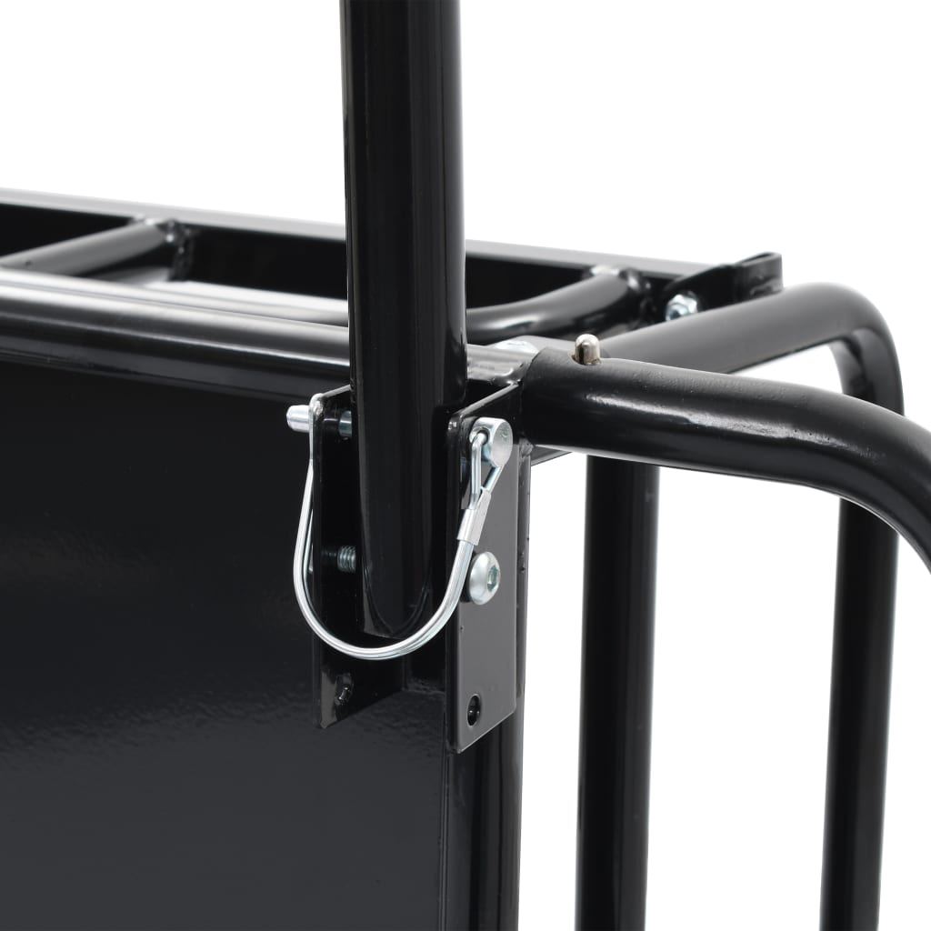 vidaXL Bike Cargo Trailer 130x73x48.5 cm Steel Black
