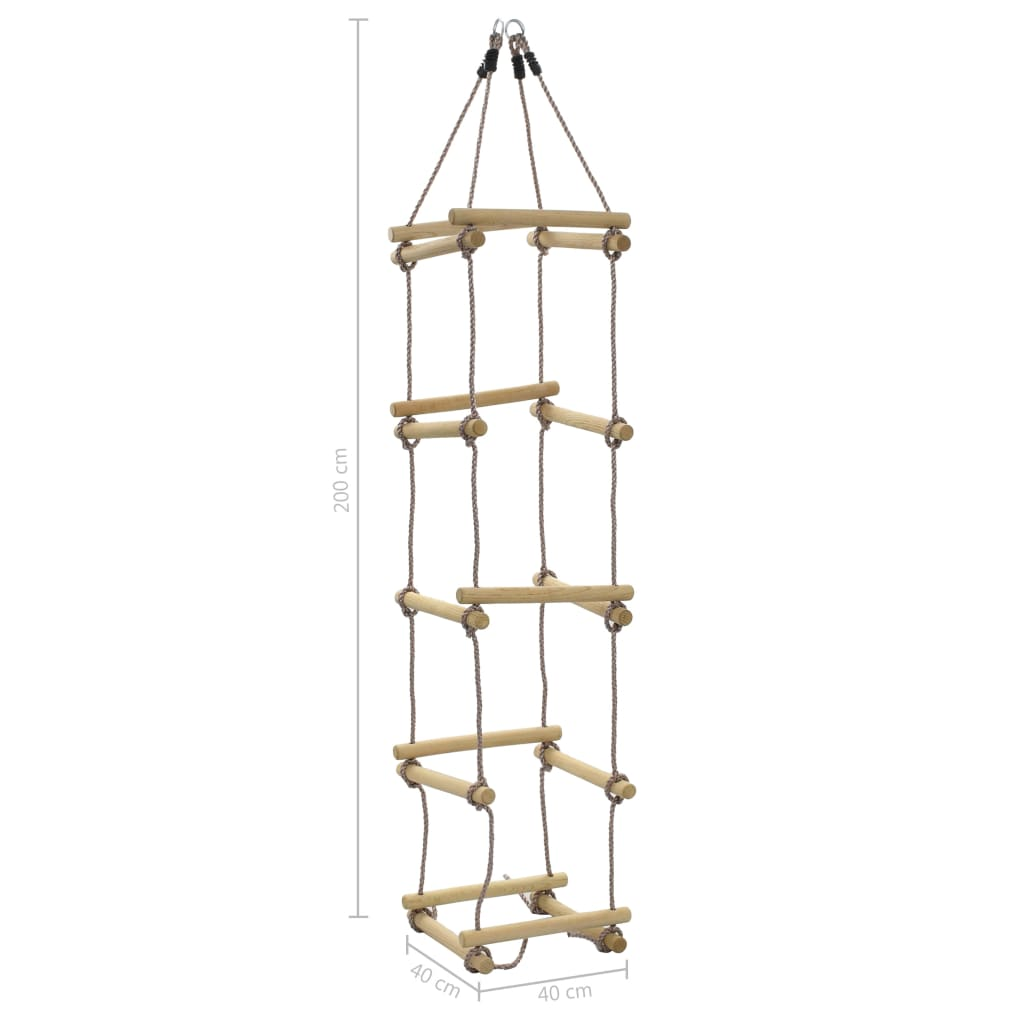 vidaXL Kids Rope Ladder 200 cm Wood