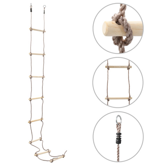 vidaXL Kids Rope Ladder 290 cm Wood