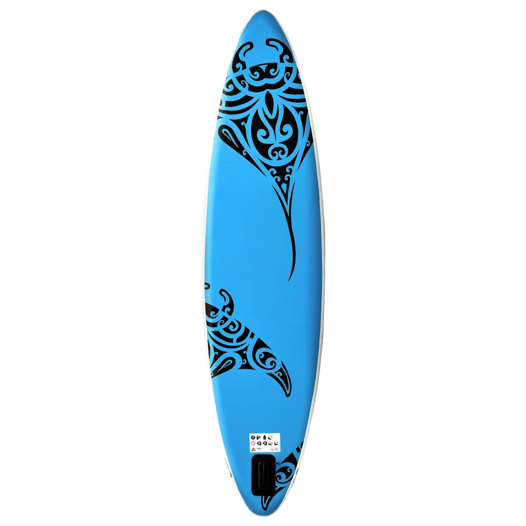 vidaXL Inflatable Stand Up Paddleboard Set 305x76x15 cm Blue