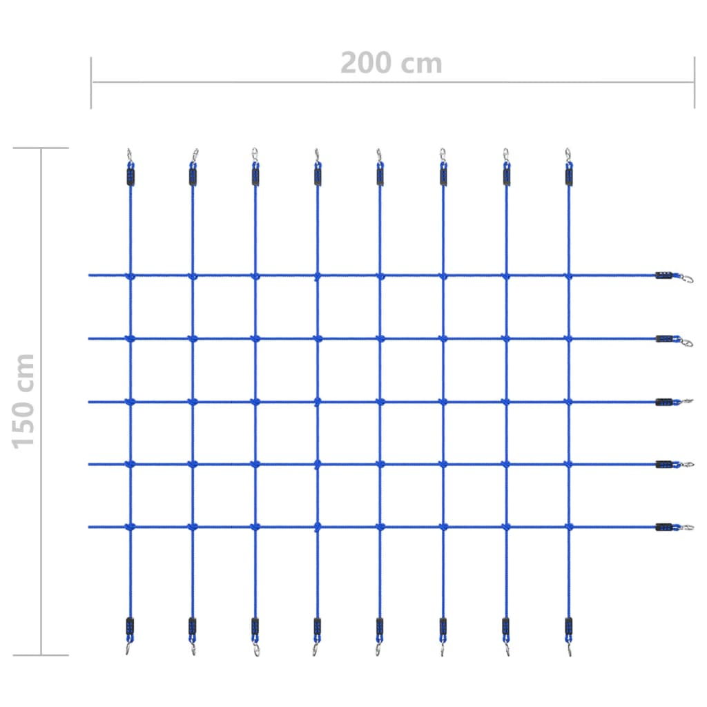 vidaXL Climbing Net 200x150 cm Blue