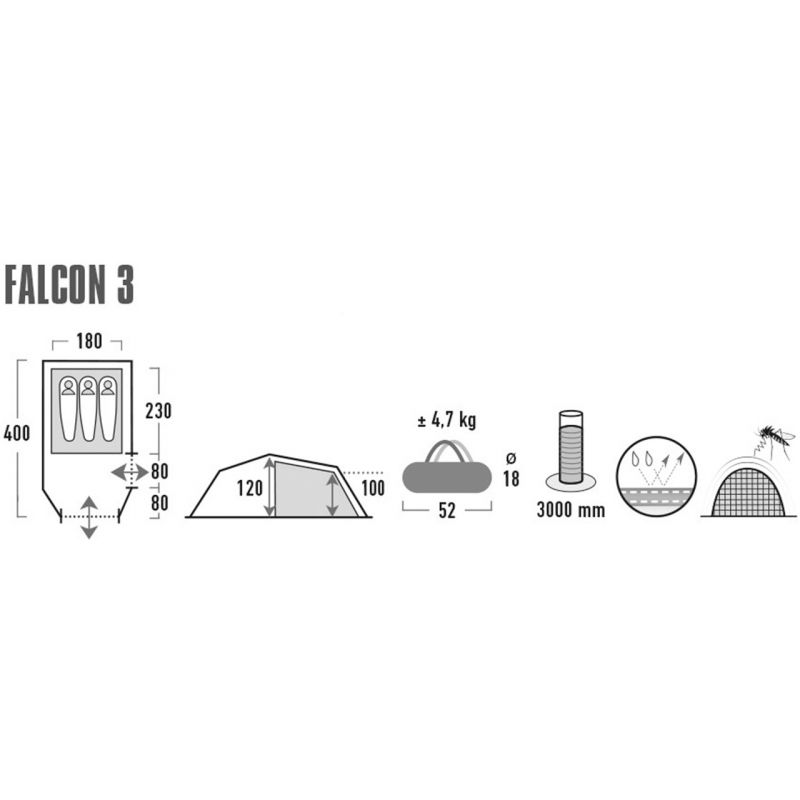 High Peak Falcon 3 Tent 10329