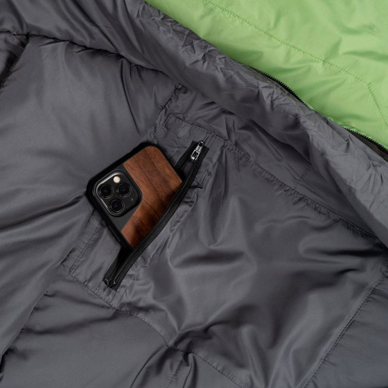 Alpinus Ultralight 850 sleeping bag 215 cm x 80 cm x 50 cm green AC18637 Left