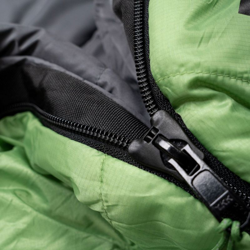 Alpinus Ultralight 850 sleeping bag 215 cm x 80 cm x 50 cm green AC18637 Left