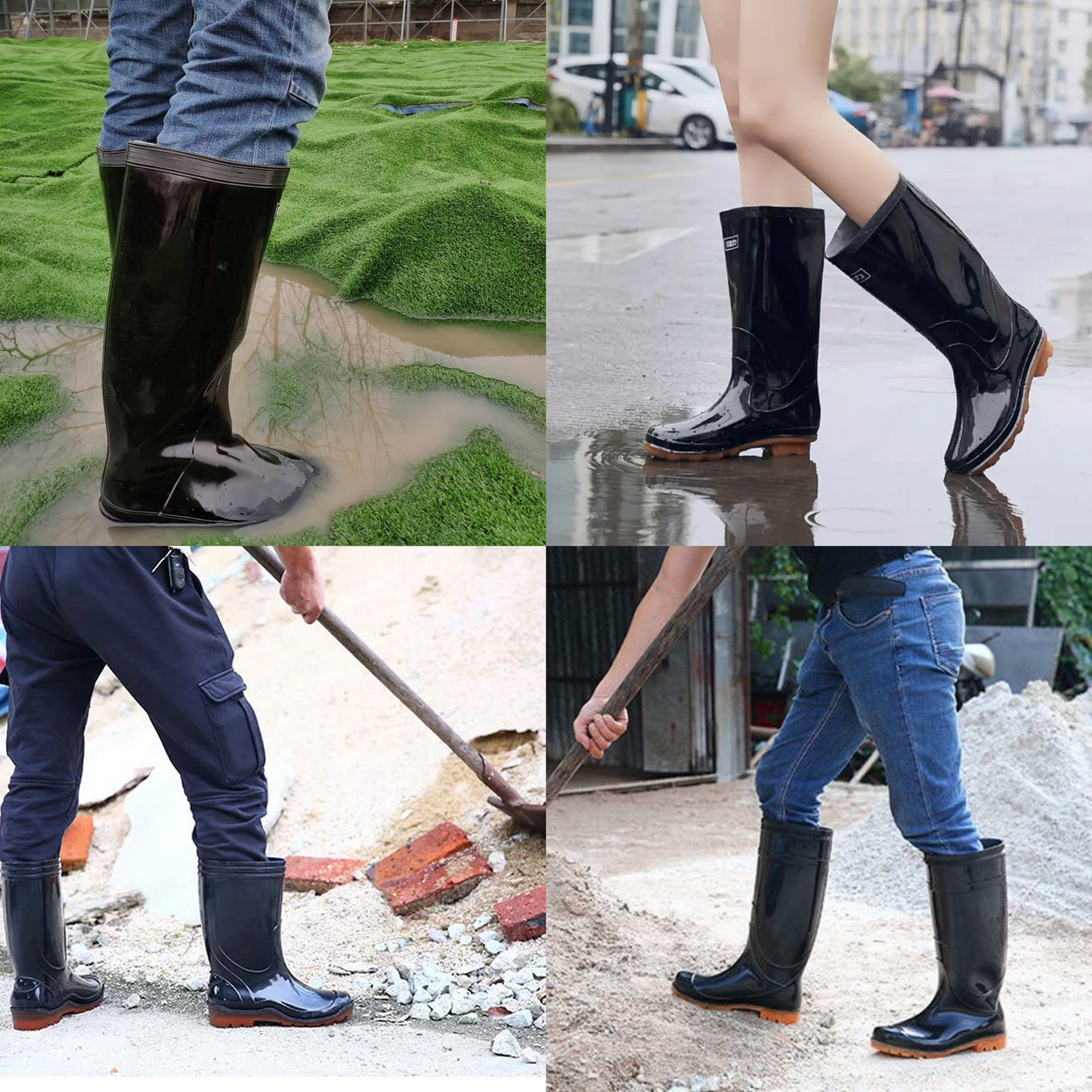 Worker Wellies Rain Waterproof Lightweight Boots Garden Work Shoes~5188