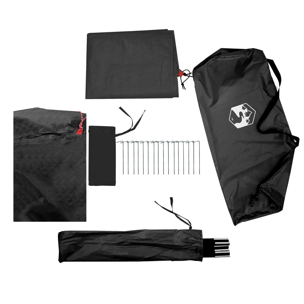 vidaXL Camping Tent Tunnel 3-Person White Blackout Fabric Waterproof