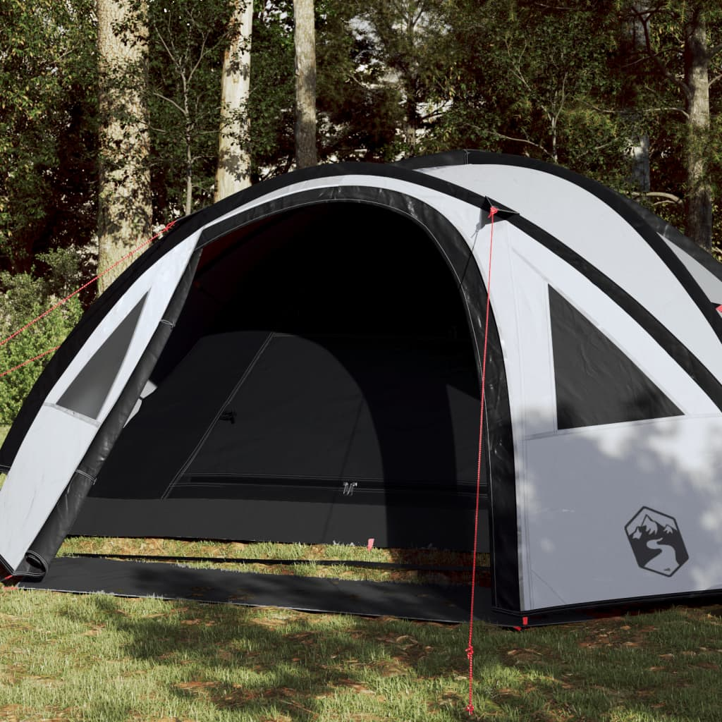 vidaXL Camping Tent Dome 4-Person White Blackout Fabric Waterproof