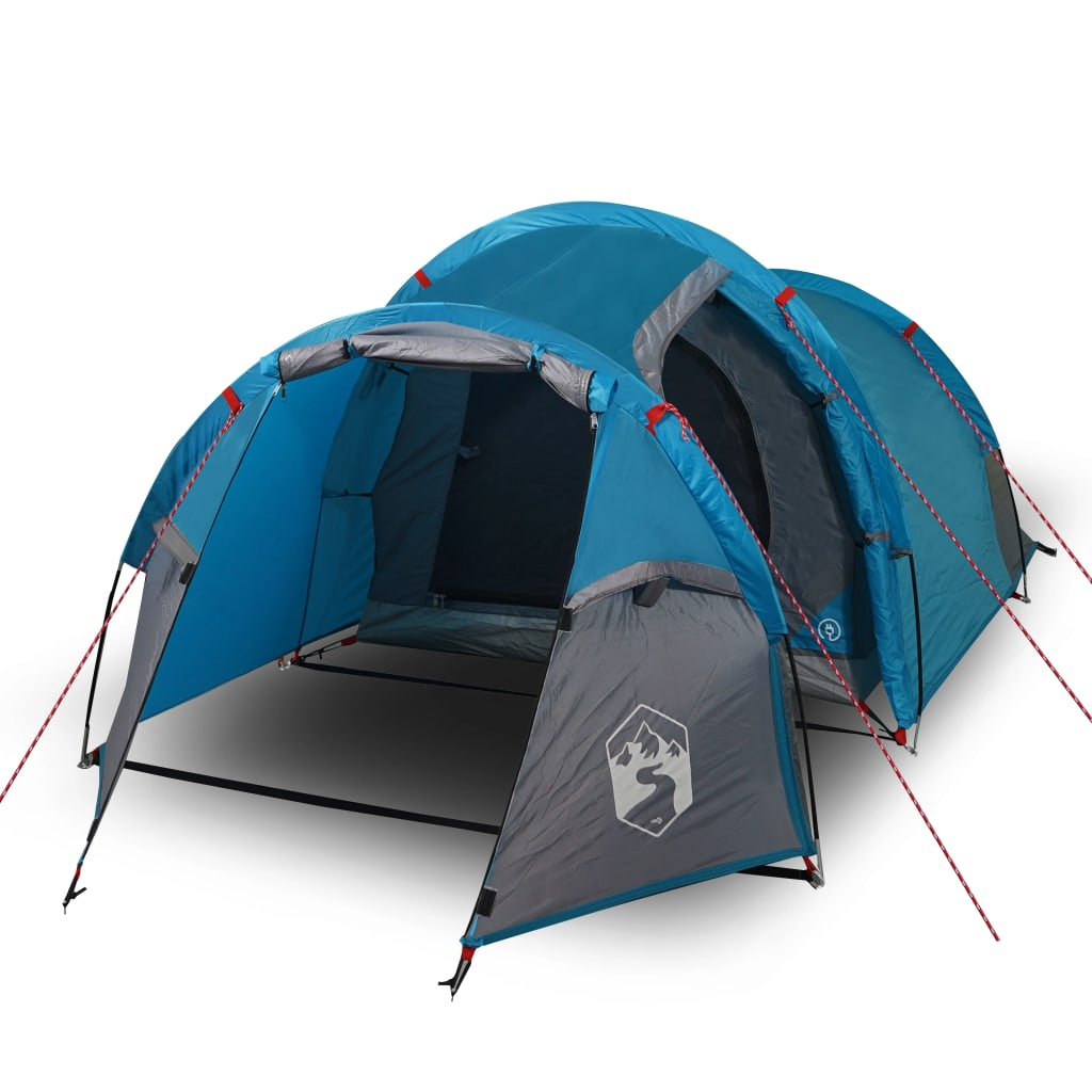 vidaXL Camping Tent 4 Persons Blue 360x135x105 cm 185T Taffeta