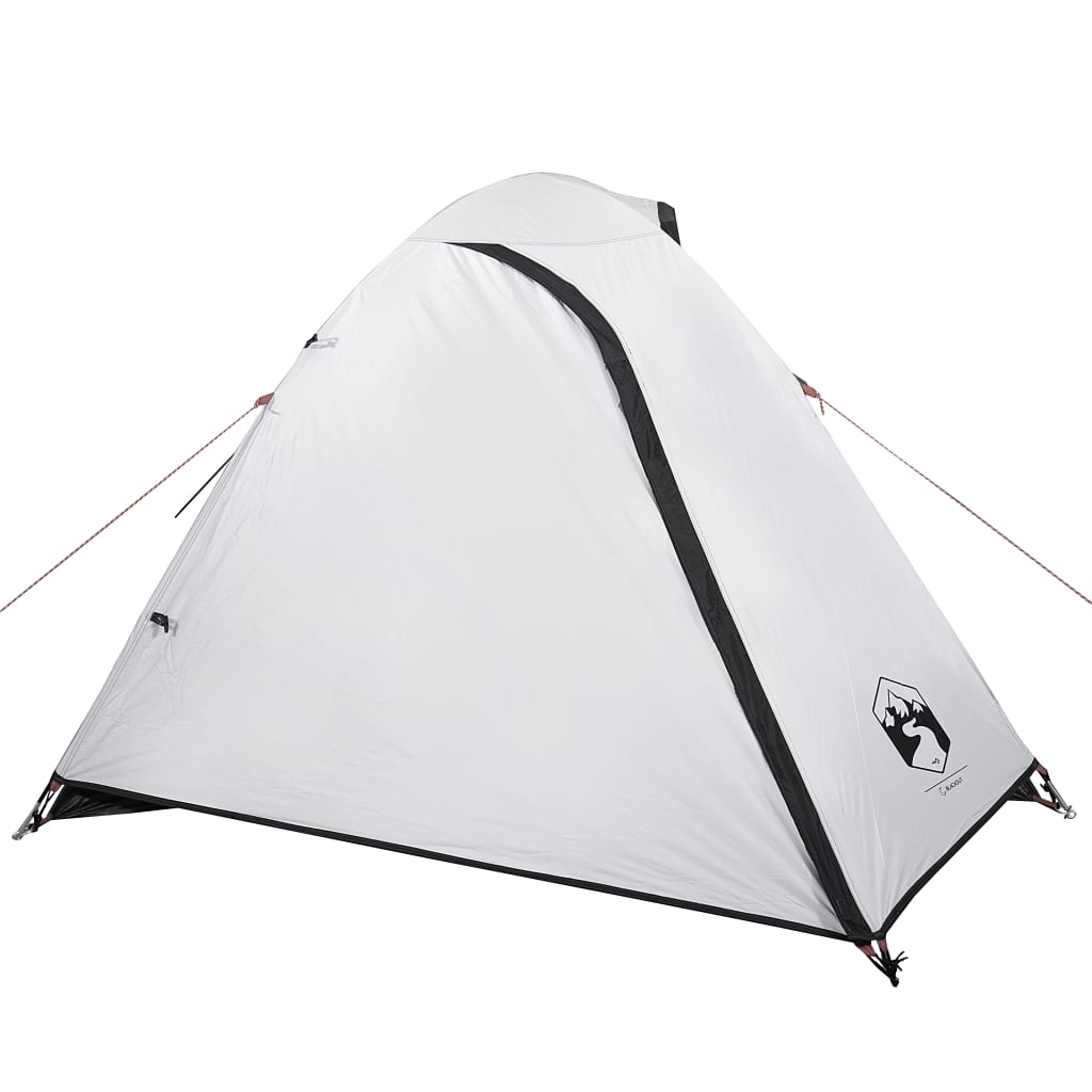 vidaXL Camping Tent Dome 3-Person White Blackout Fabric Waterproof