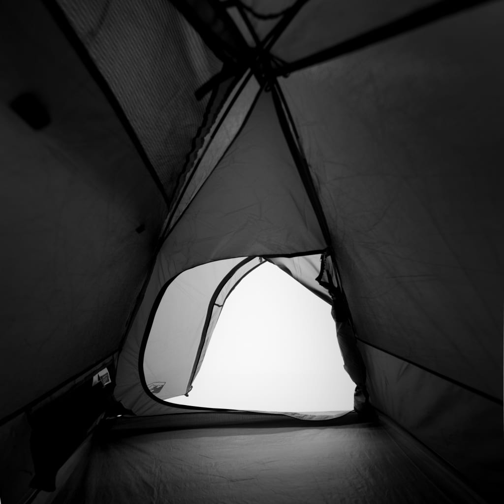 vidaXL Camping Tent Dome 3-Person White Blackout Fabric Waterproof