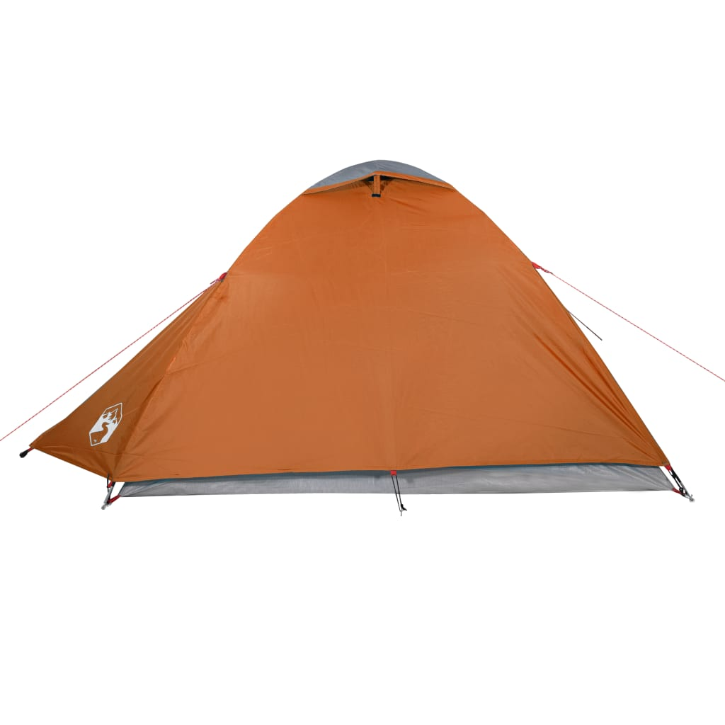 vidaXL Camping Tent Dome 3-Person Grey and Orange Waterproof