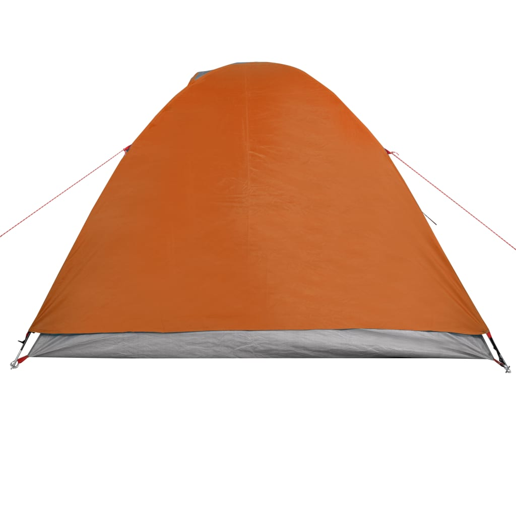 vidaXL Camping Tent Dome 3-Person Grey and Orange Waterproof