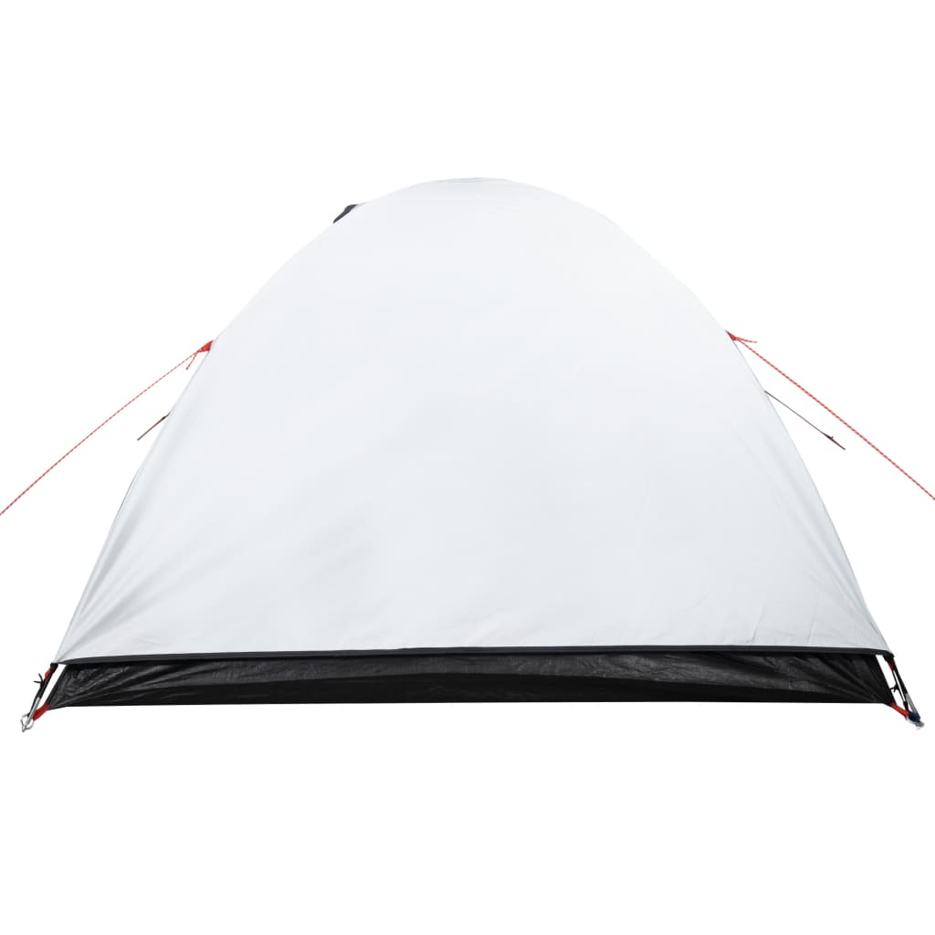 vidaXL Camping Tent Dome 4-Person White Blackout Fabric Waterproof