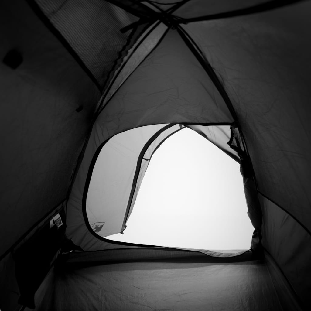 vidaXL Camping Tent Dome 4-Person White Blackout Fabric Waterproof