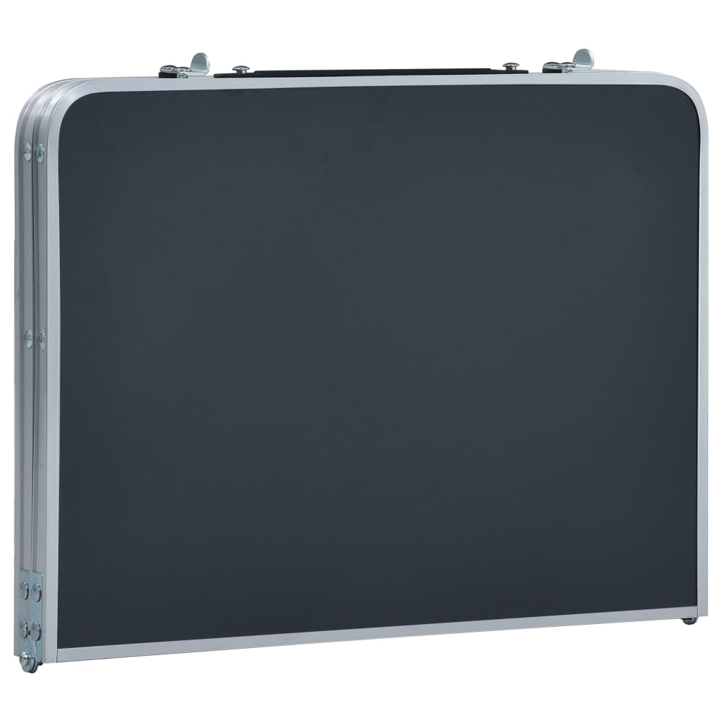 vidaXL Folding Camping Table Grey Aluminium 60x40 cm