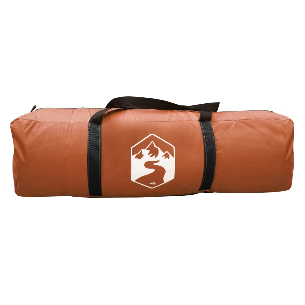 vidaXL Family Tent Dome 6-Person Grey and Orange Waterproof